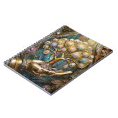 Goldener Roboter-Handholz Gold Tree of Life Notizblock (Linke Seite)