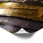 Goldener Roboter-Handholz Gold Tree of Life Poster (Ecke)