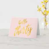 Goldener Rock "Hello Thirty" zum Geburtstag Karte (Gelbe Blume)