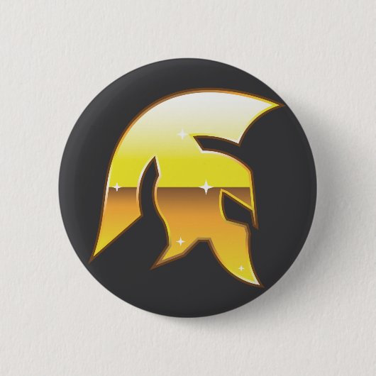 Goldener römischer Sturzhelm Button (Vorderseite)