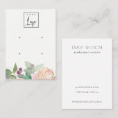 Goldener Rosa Blumenstrauß 2 Ohrdarstellung Visitenkarte (Vorne/Hinten)