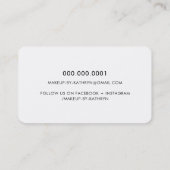 Goldener Rosa Glitzer Luxe Glamour Lashes Visitenkarte (Rückseite)