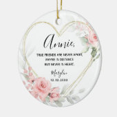 Goldener Rosa Herz Geometrie Bester Freund Keramik Ornament (Links)