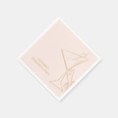 Goldener Rosa Junggeselinnen-Abschied Napkin Serviette (Ecke)