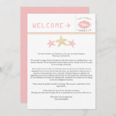 Goldener Rosa-Starfish Jamaika Hochzeitserklärung (Vorne/Hinten)