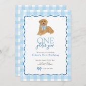 Goldener Rücken ein goldenes Jahr erster Geburtsta Einladung (Vorne/Hinten)