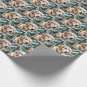 Goldener Rückzug in die Schneeflocken Geschenkpapier (Ecke)