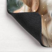 Goldener Rückzug in die Schneeflocken Mousepad (Ecke)