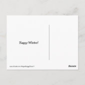 Goldener Rückzug in Winterkleiden Postkarte (Rückseite)