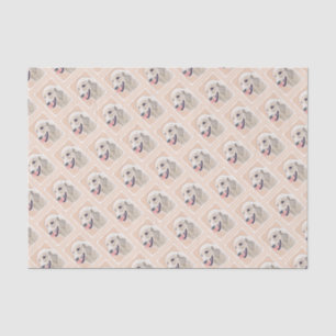 Goldener Rückzug mit Tennis Ball Malerei Hund Art Seidenpapier