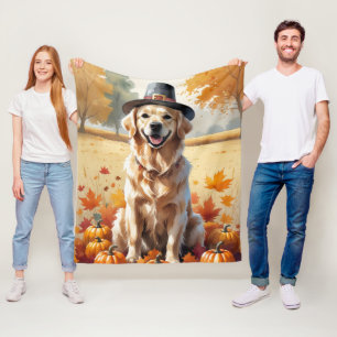 Goldener Rückzugsort Herbst Erntedank Art Fleecedecke