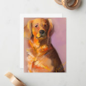 Goldener Rückzugsort Kunst, Dichtung und Musik Mitteilungskarte (Vorderseite/Rückseite Beispiel)