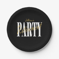 Goldener Ruhestands-Party-Teller
