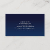 Goldener Rundbaum mit Perlbaum-Blätter Visitenkarte (Rückseite)