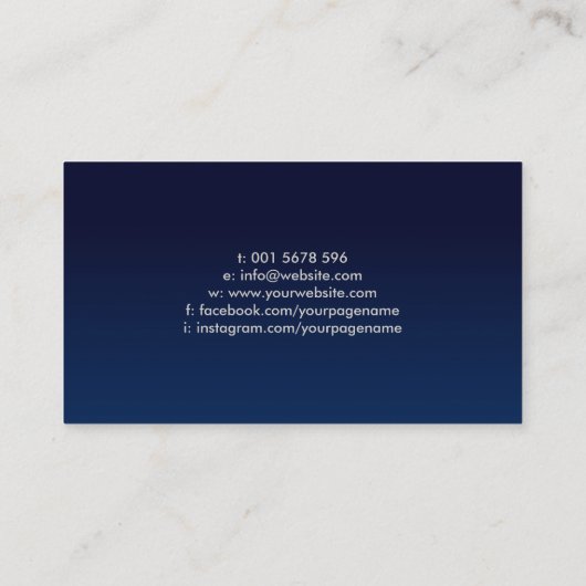 Goldener Rundbaum mit Perlbaum-Blätter Visitenkarte (Rückseite)