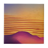 Goldener Sand, Rose abstrakte Kunst Fliese (Vorderseite)