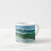 Goldener Sandstrand Chia, Sardinien Italien Grosse Espressotasse (Vorderseite Rechts)