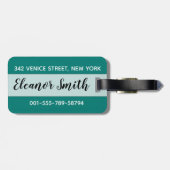 Goldener Sandstrand Chia, Sardinien Italien Grosse Gepäckanhänger (Rückseite horizontal)