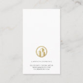 Goldener Säulenschild | Schwarzer Marmor | Bankwes Terminkarte (Rückseite)