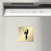 Goldener Saxophon-Spieler Magnet (In Situ (Geschirrspüler))