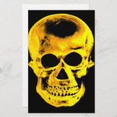 Goldener Schädel Briefpapier (Vorne/Hinten)
