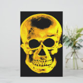 Goldener Schädel Briefpapier (Stehend Vorderseite)