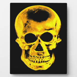 Goldener Schädel Fotoplatte