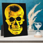 Goldener Schädel Fotoplatte (Seite)