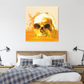 Goldener Schädel im Wasser Leinwanddruck (Insitu (Schlafzimmer))