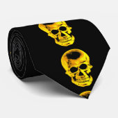 Goldener Schädel Krawatte (Gerollt)