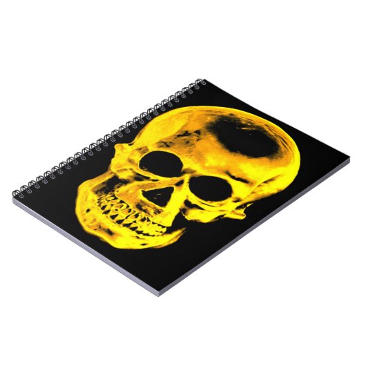 Goldener Schädel Notizblock (Linke Seite)