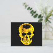 Goldener Schädel Postkarte (Stehend Vorderseite)