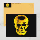 Goldener Schädel Postkarte (Vorne/Hinten)