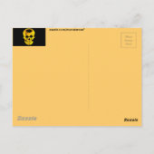 Goldener Schädel Postkarte (Rückseite)