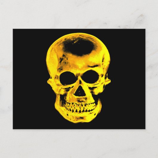 Goldener Schädel Postkarte (Vorderseite)