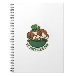 Goldener Schatzhüter Shih Tzu St.Patrick's Day Notizblock