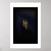 Goldener Schimmer Dunkle Stimmung Abstrakt Kunst Poster (Vorne)