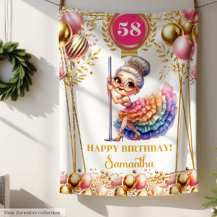 Goldener Schimmer Namensschild Lustige Oma Decke