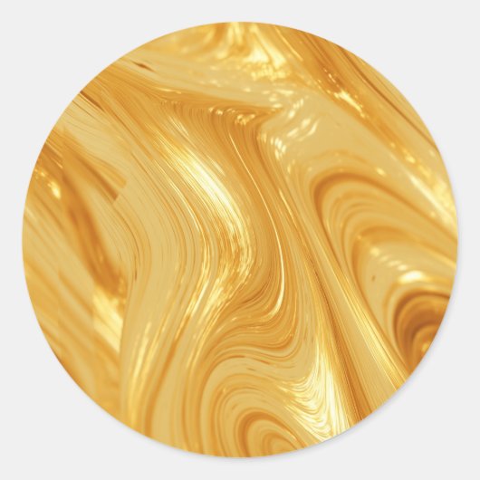 Goldener Schimmer Runder Aufkleber (Vorderseite)