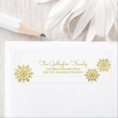 Goldener schimmernder Chic Snowflake Urlaub (Insitu)