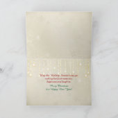 Goldener Schlafplatz im Fenster mit Geschenk Karte (Innenseite)