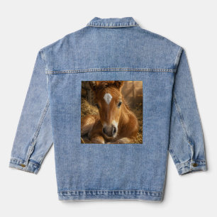 Goldener Schlummer sanftes Fohlen Jeansjacke