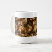 Goldener Schlummer sanftes Fohlen Kaffeetasse (Vorderseite Links)