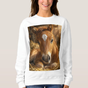 Goldener Schlummer sanftes Fohlen Sweatshirt