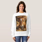 Goldener Schlummer sanftes Fohlen Sweatshirt (Vorne ganz)
