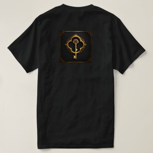 goldener Schlüssel T-Shirt (Design Rückseite)