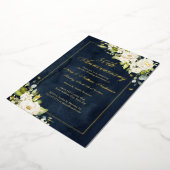 Goldener Schmetterling 50. Hochzeitstag Folieneinladung (Gedreht)