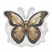 Goldener Schmetterling Aufkleber (Vorderseite)