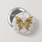 Goldener Schmetterling Button (Vorne & Hinten)
