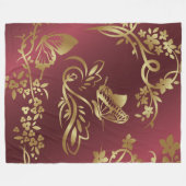 Goldener Schmetterling Fleecedecke (Vorderseite (Horizontal))